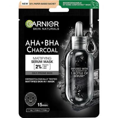 Garnier Saf Kömür ve Siyah Yosunlu Gözenek Sıkılaştırma Kağıt Maske