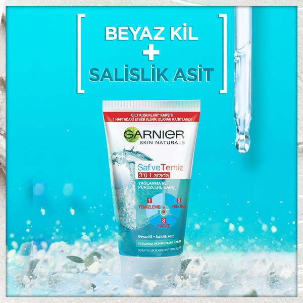 Garnier Saf Temiz 3ü 1 Arada Maske Peeling 150 ml