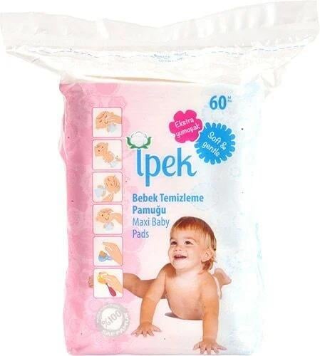 İpek Bebek Temizleme Pamuğu 60'Lı