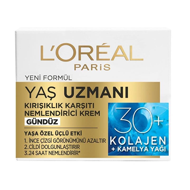 L'Oréal Paris Yaş Uzmanı 30+ Kırışıklık Karşıtı Nemlendirici Gündüz Kremi