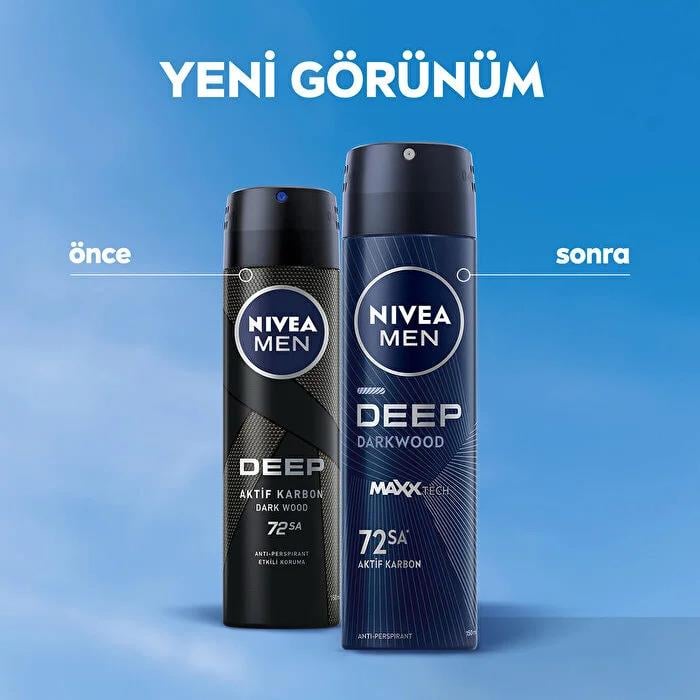 Nivea Men Deep Aktif Karbon Sprey Deodorant 150 ml