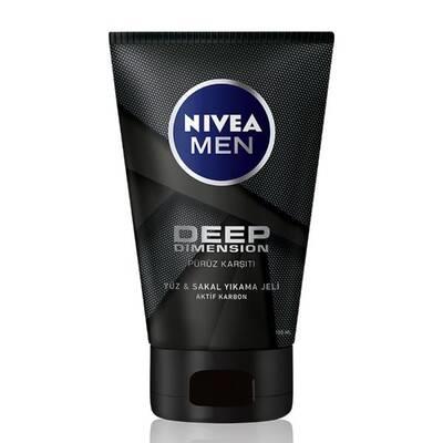 Nivea Men Deep Dimension Yüz ve Sakal Temizleme Jeli 100ml
