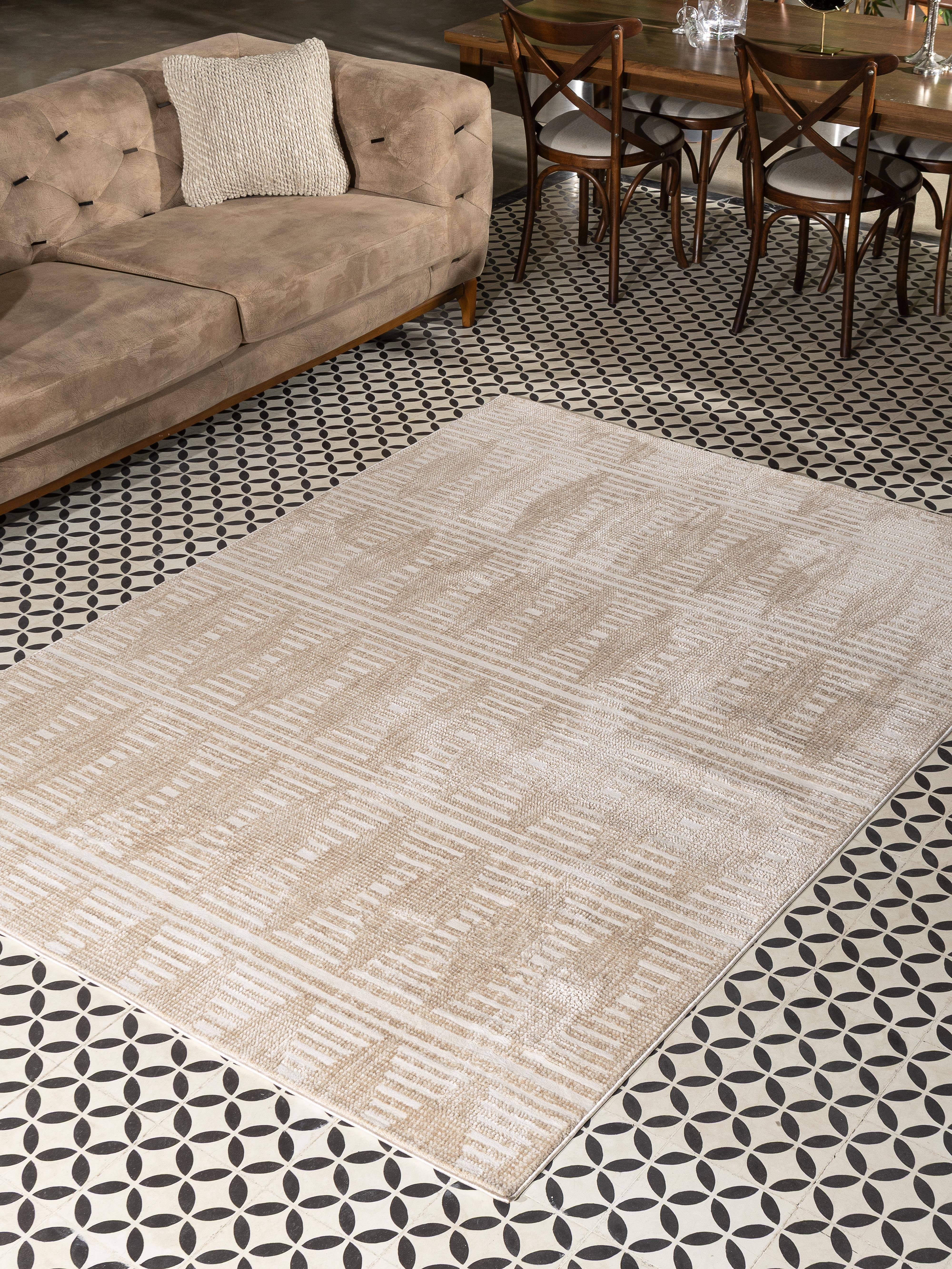 NOMADNomad Etnik Desenli Modern Makine Halısı – Krem & Bej | Salon, Yatak Odası, Mutfak, Yolluk. Oturma Odası – NMD-05
 NMD-05