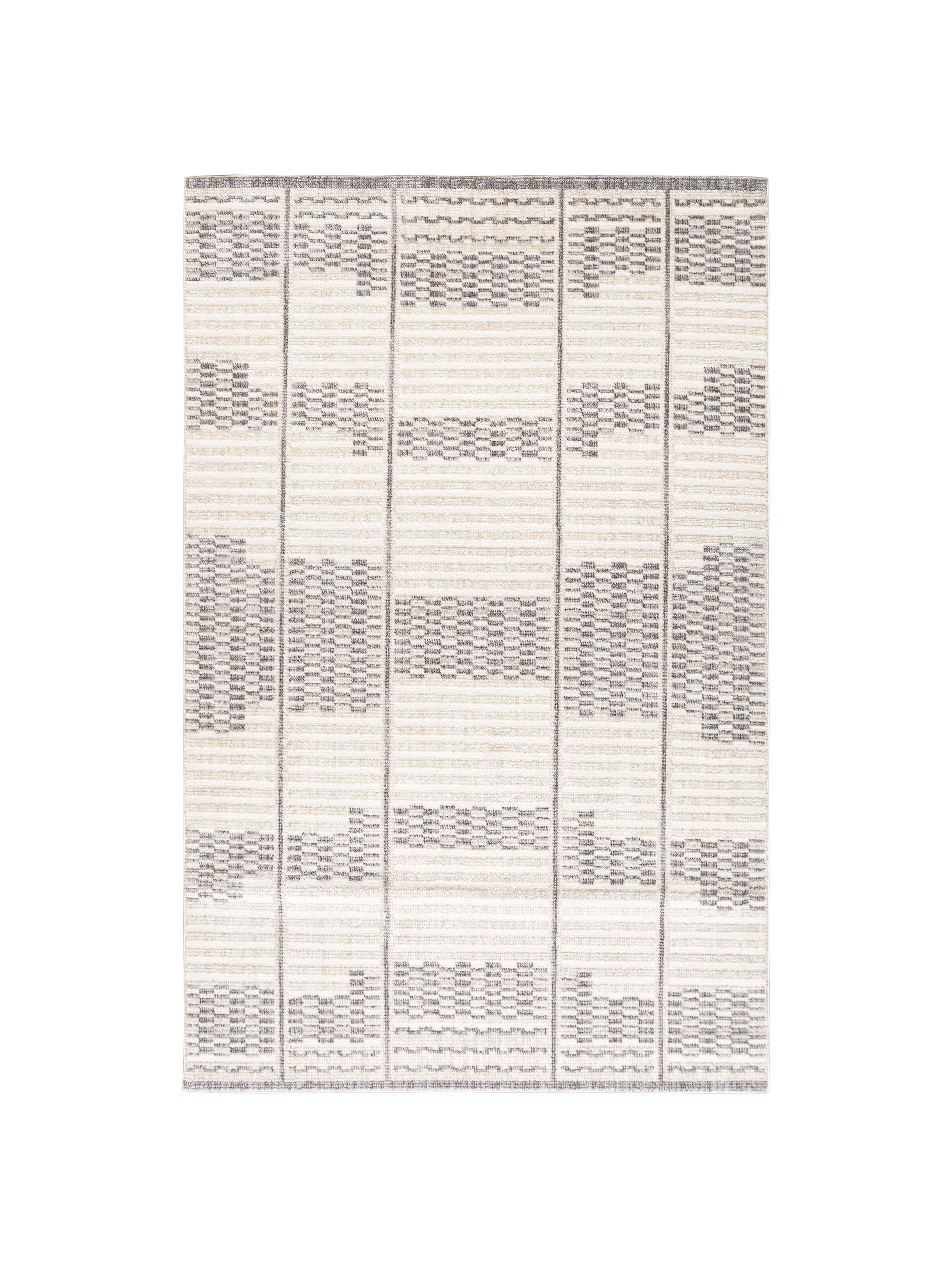 NOMADMinimalist Geometrik Desenli Makine Halısı – Krem & Mavi | Salon, Mutfak, Yolluk, Yatak Odası, Oturma Odası – NMD-01
 NMD-01