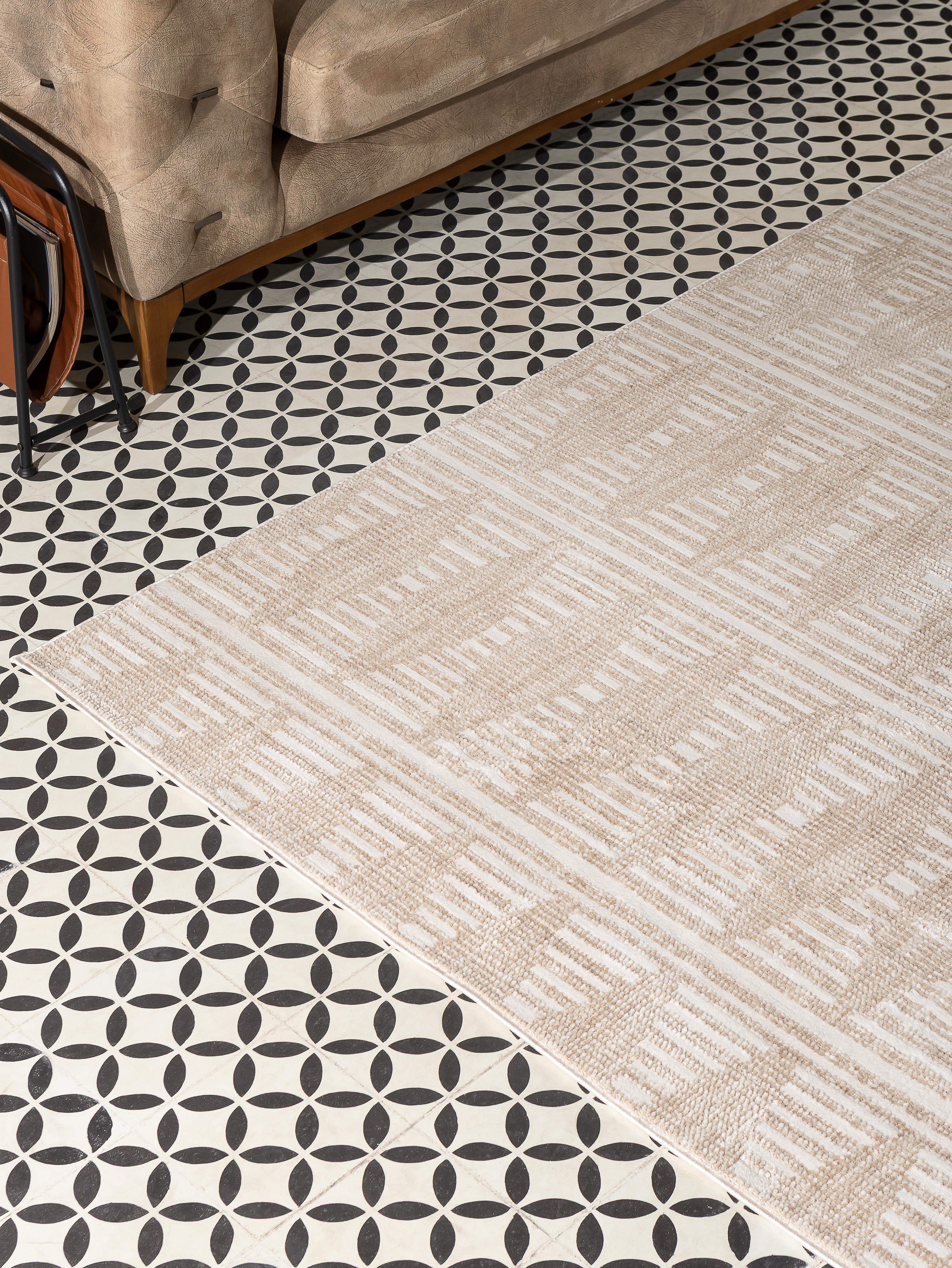 NOMADNomad Etnik Desenli Modern Makine Halısı – Krem & Bej | Salon, Yatak Odası, Mutfak, Yolluk. Oturma Odası – NMD-05
 NMD-05