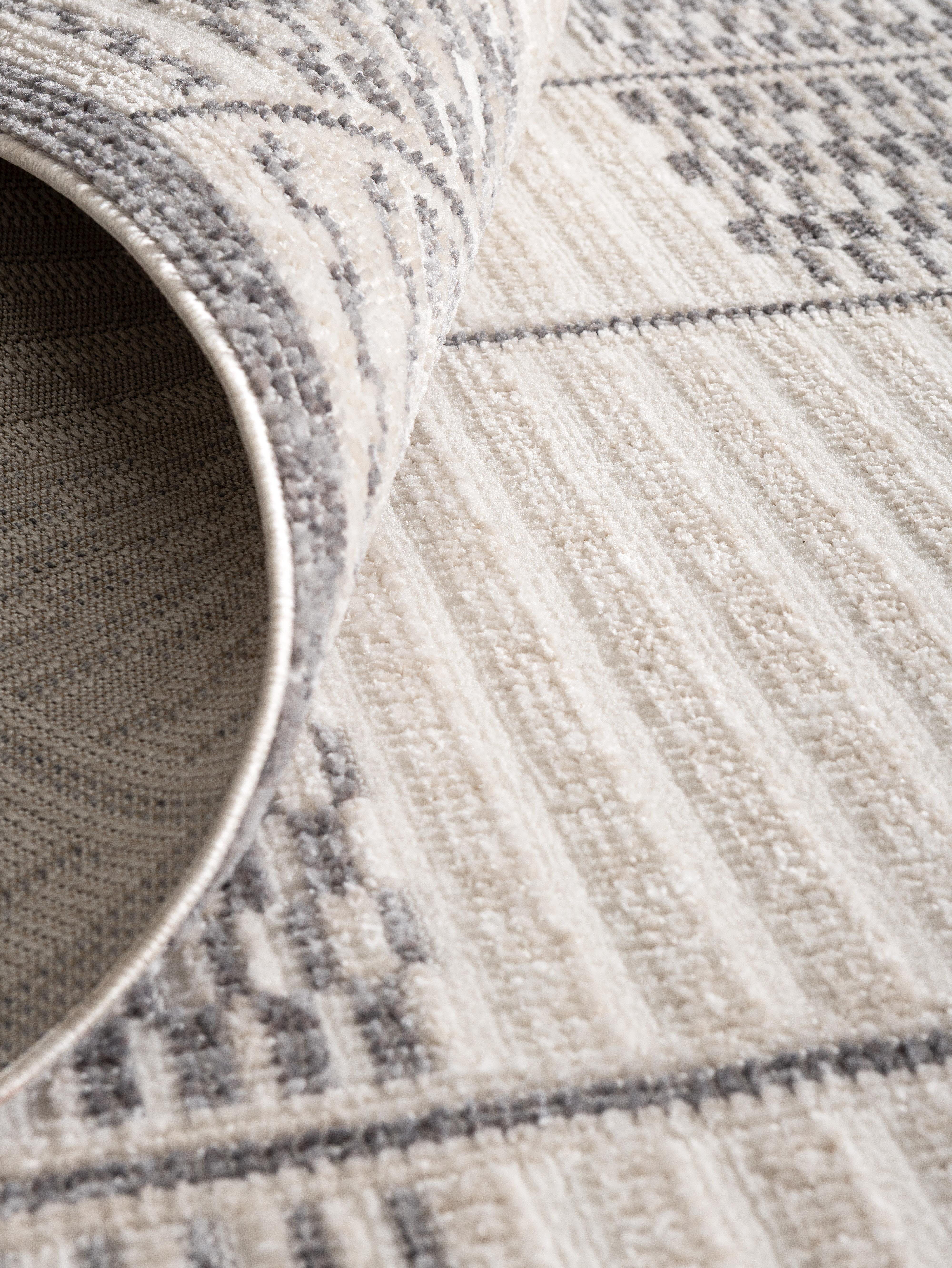 NOMADMinimalist Geometrik Desenli Makine Halısı – Krem & Mavi | Salon, Mutfak, Yolluk, Yatak Odası, Oturma Odası – NMD-01
 NMD-01