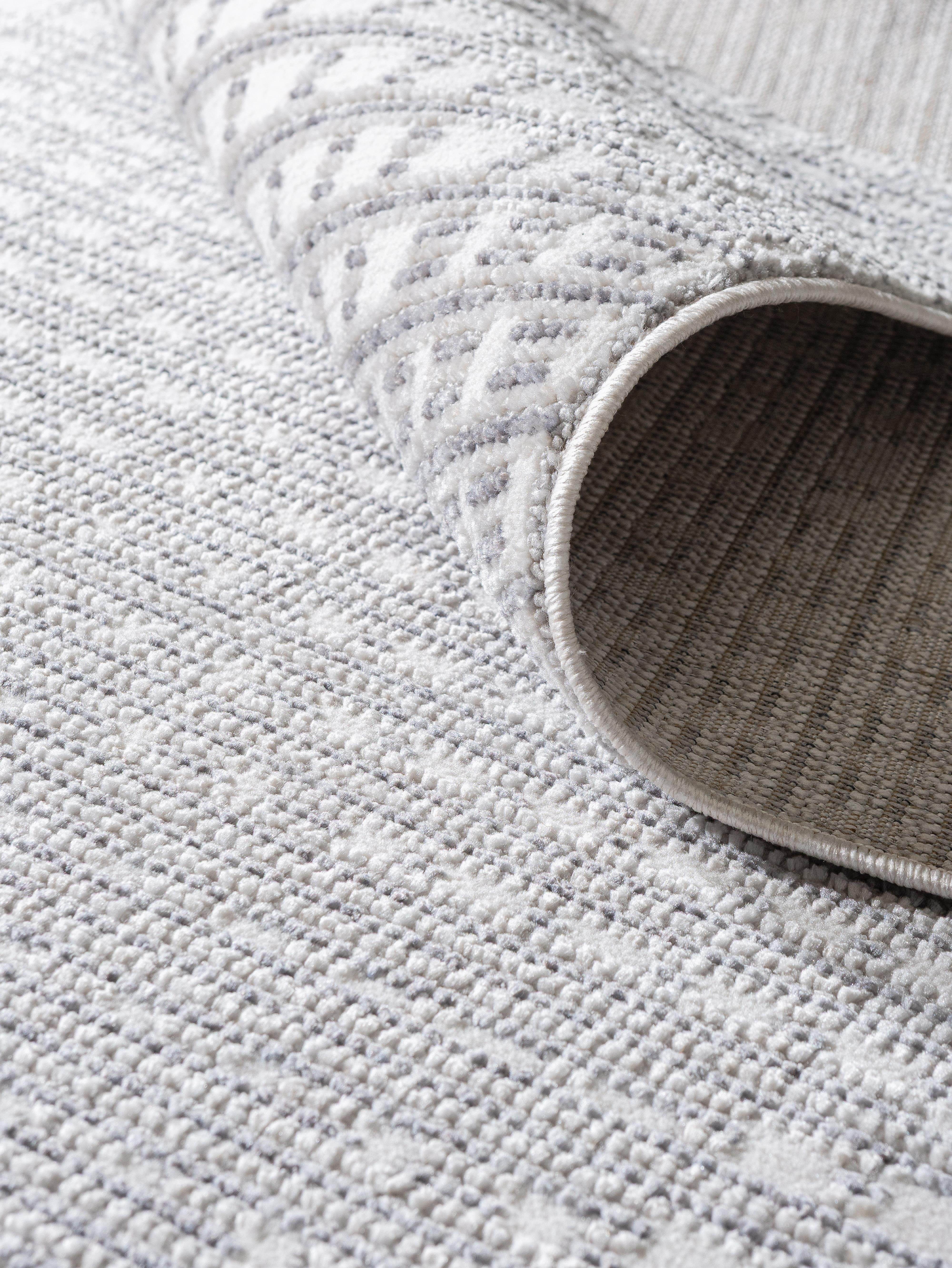 NOMADNomad Minimalist Geometrik Desenli Makine Halısı – Açık Gri | Salon, Mutfak, Yolluk, Yatak Odası, Oturma Odası – NMD-04
 NMD-04
