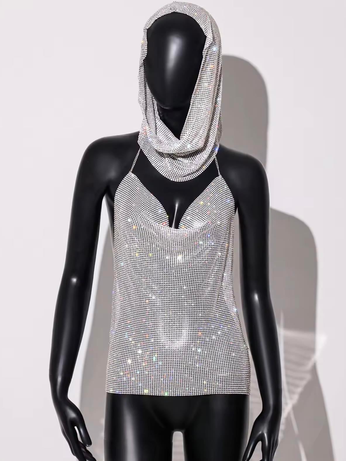 Kapüşonlu Chainmail Silver Büstiyer