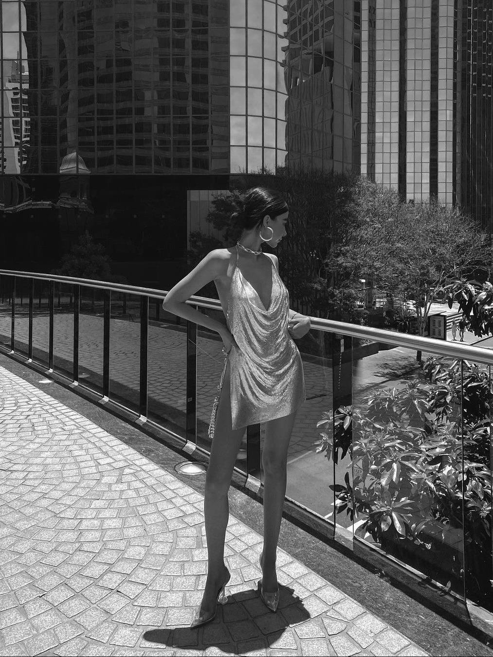 PARIS CHAINMAIL ELBİSE - SILVER