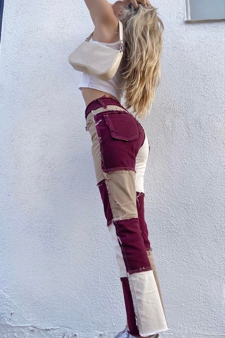 Patchwork Renkli Jean