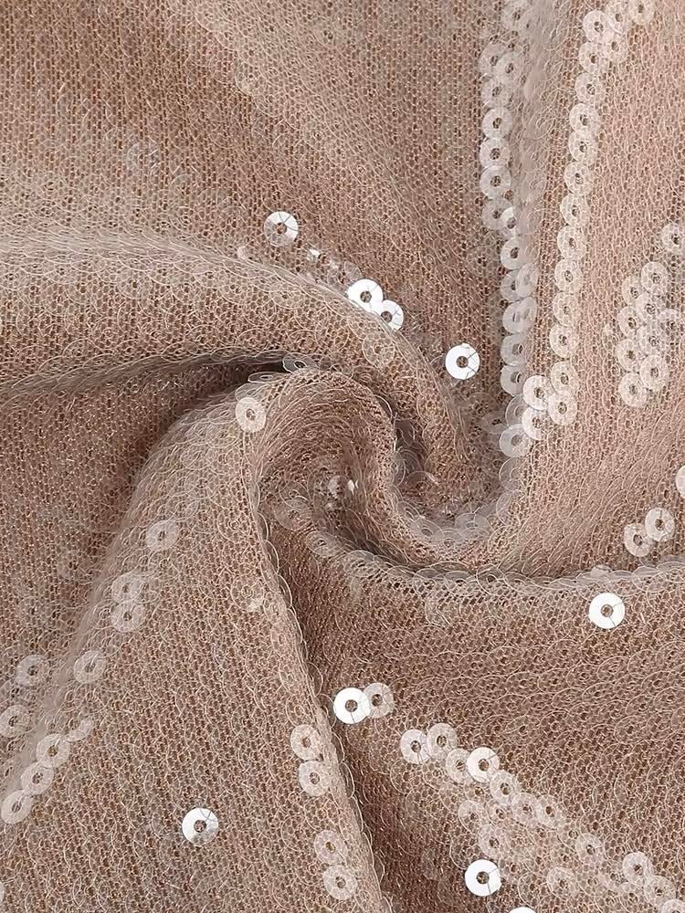 PAYETLİ V YAKA MİNİ ELBİSE