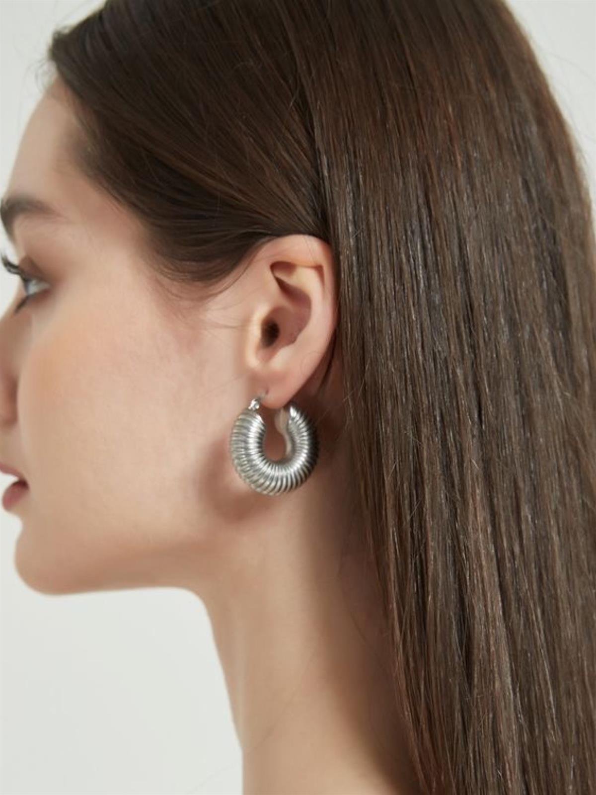 Salyangoz Gümüş Küpe