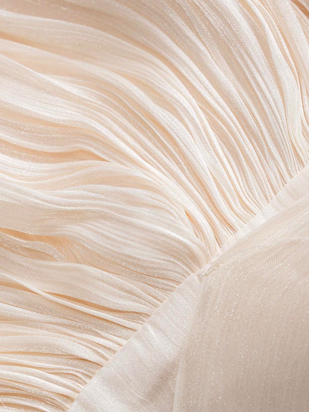 SATEN GÖRÜNÜMLÜ PLİSELİ MİNİ ELBİSE