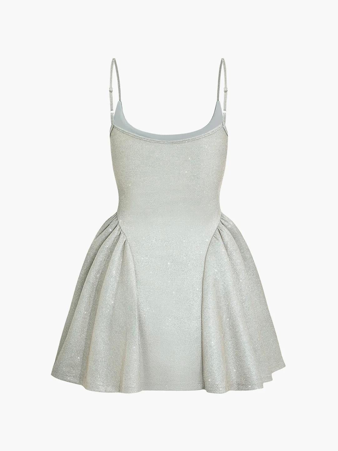 SİMLİ PİLELİ MİNİ ELBİSE