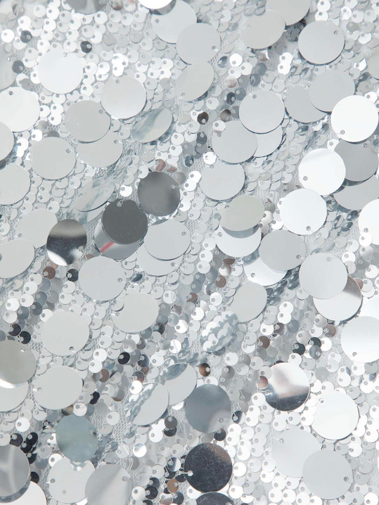 ZİNCİR ASKILI PAYET ELBİSE - SILVER