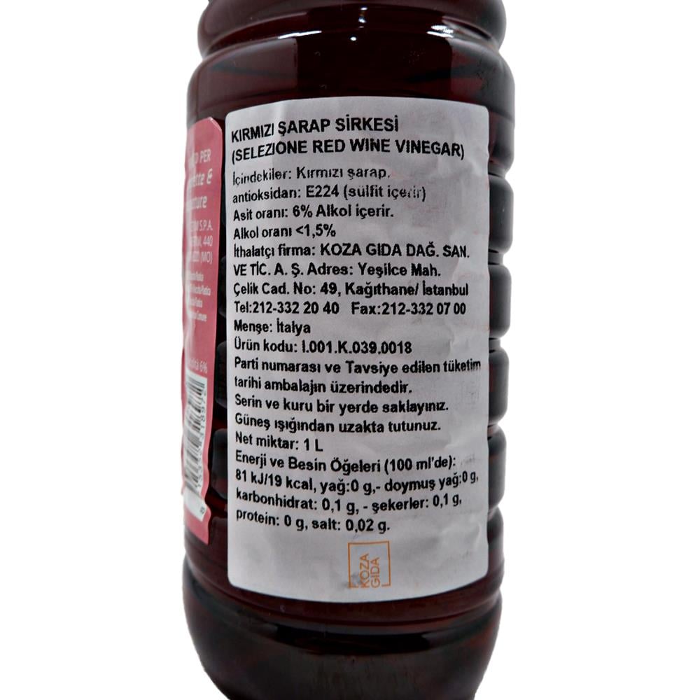 Acetum Kırmızı Şarap Sirkesi 1 lt