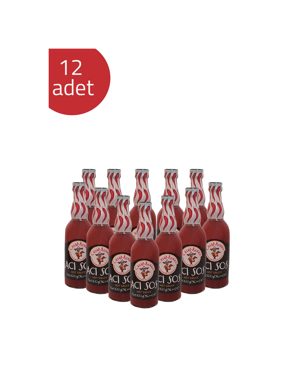 Acı Biber Sos 100ml x 12 adet