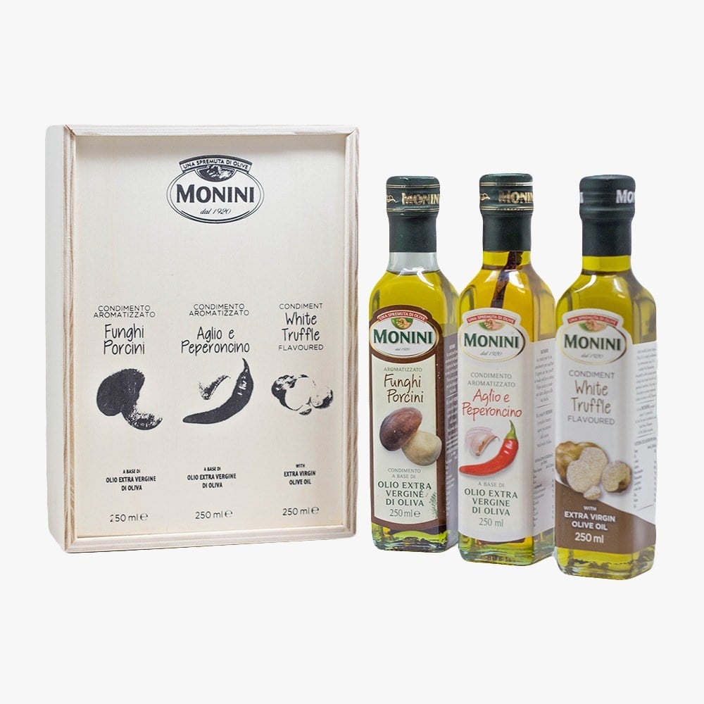 AHŞAP KUTULU MONINI ZEYTİYAĞI SETİ