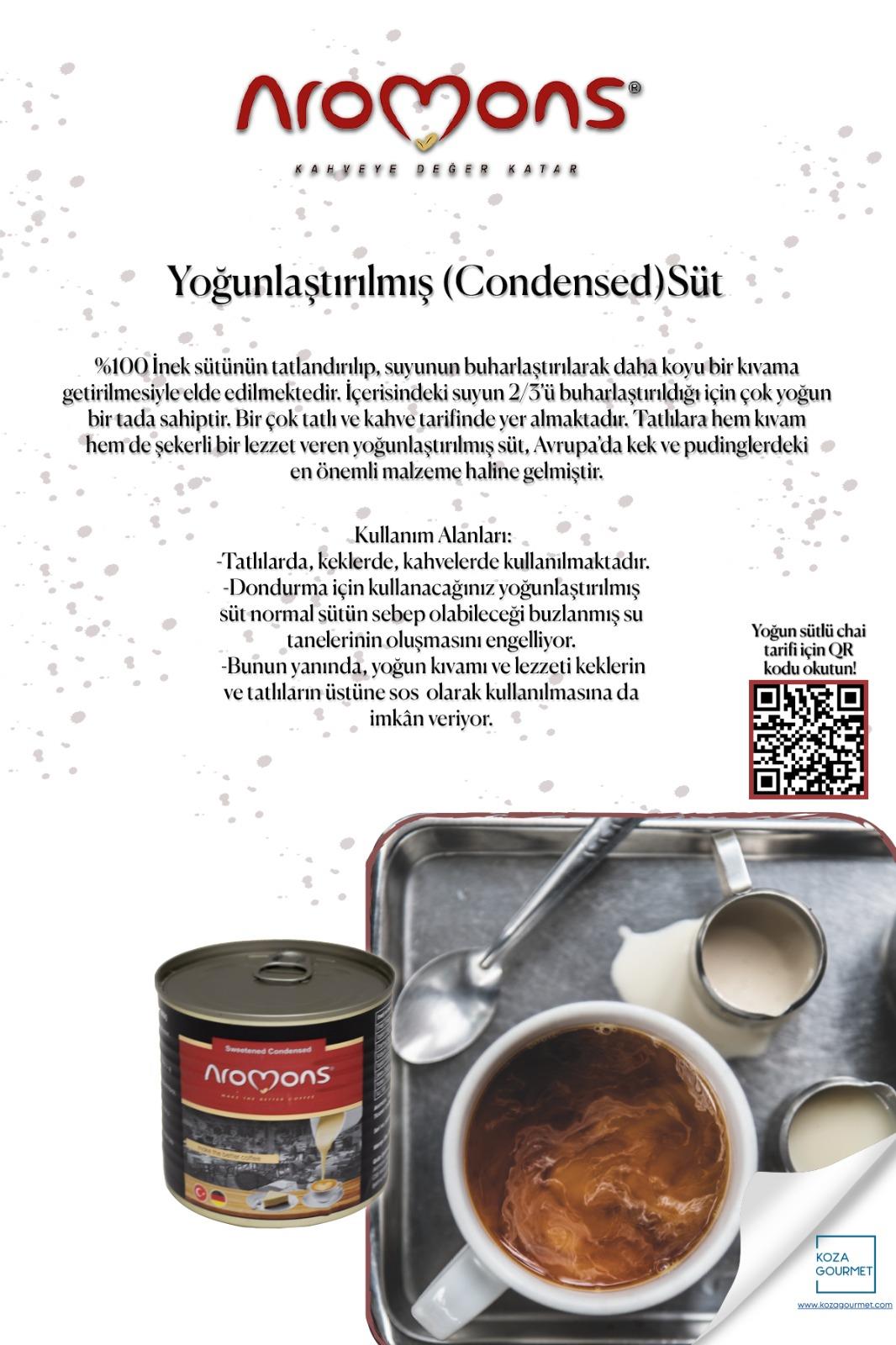 Aromons Yoğunlaştırılmış Süt (Condensed) 450 gr x 3 Adet