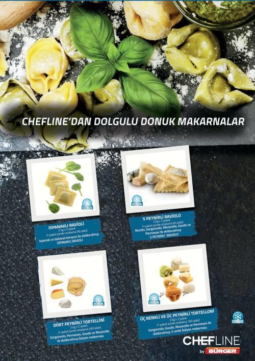 Chefline 3 Renkli 3 Peynirli Tortelloni 2 kg