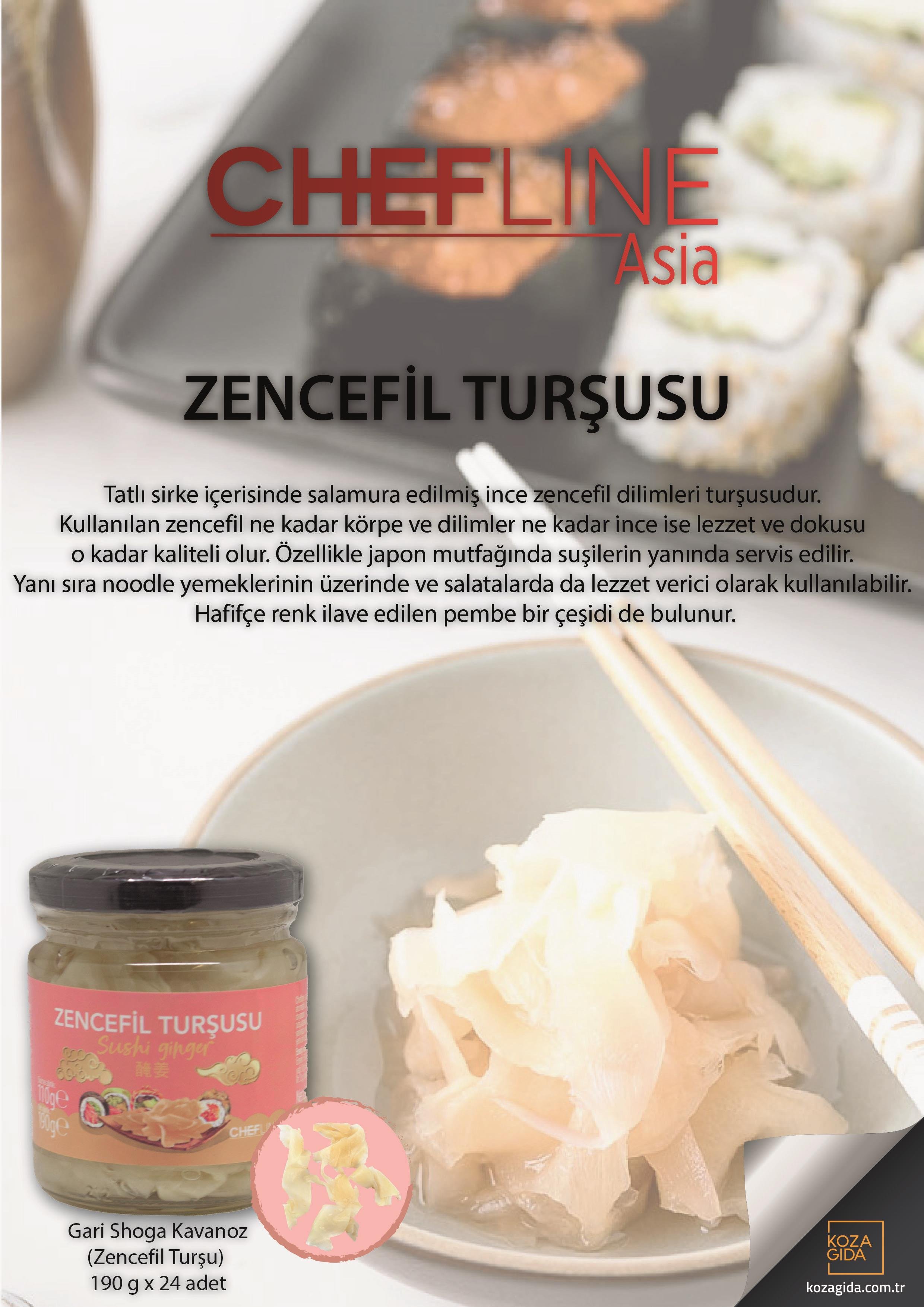 Chefline Asia Gari Shoga Kavanoz (Zencefil Turşusu) 190 gr