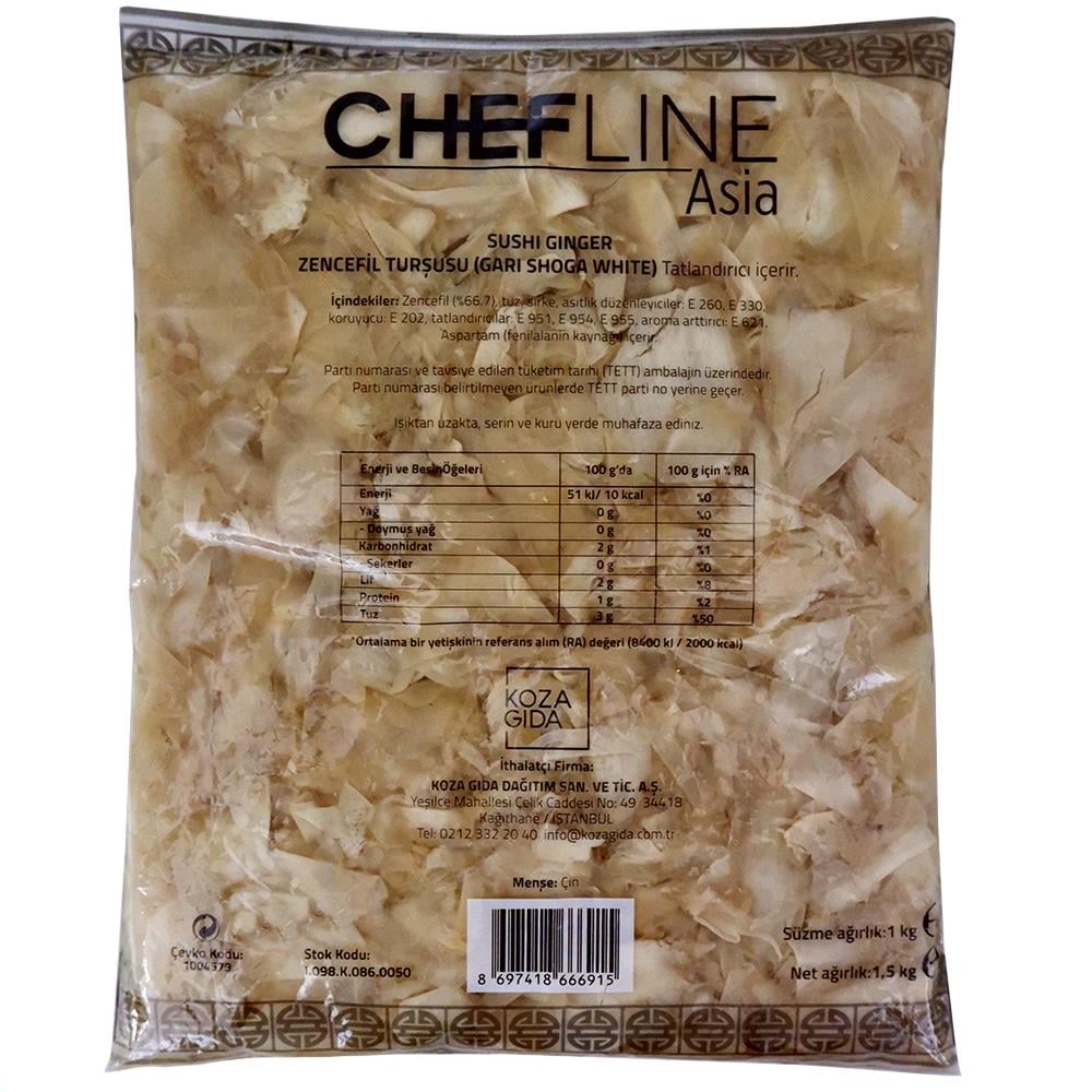 Chefline Asia Gari Shoga (Zencefil Turşusu) 1500 gr