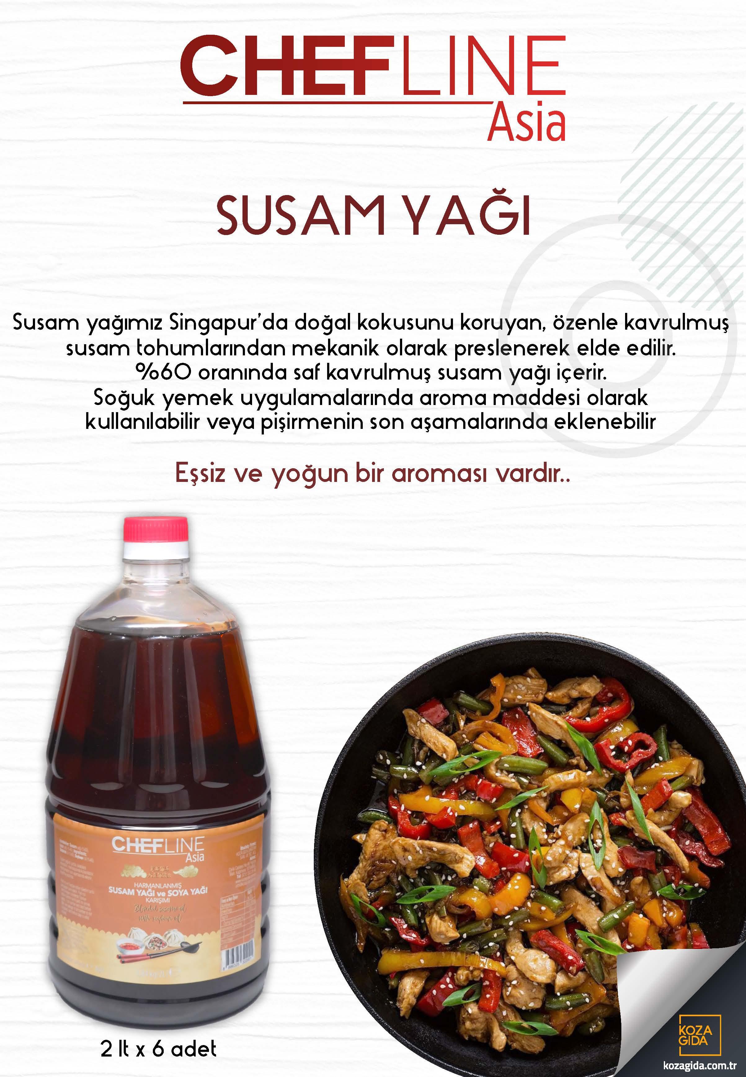 Chefline Asia Susam Yağı 2 lt