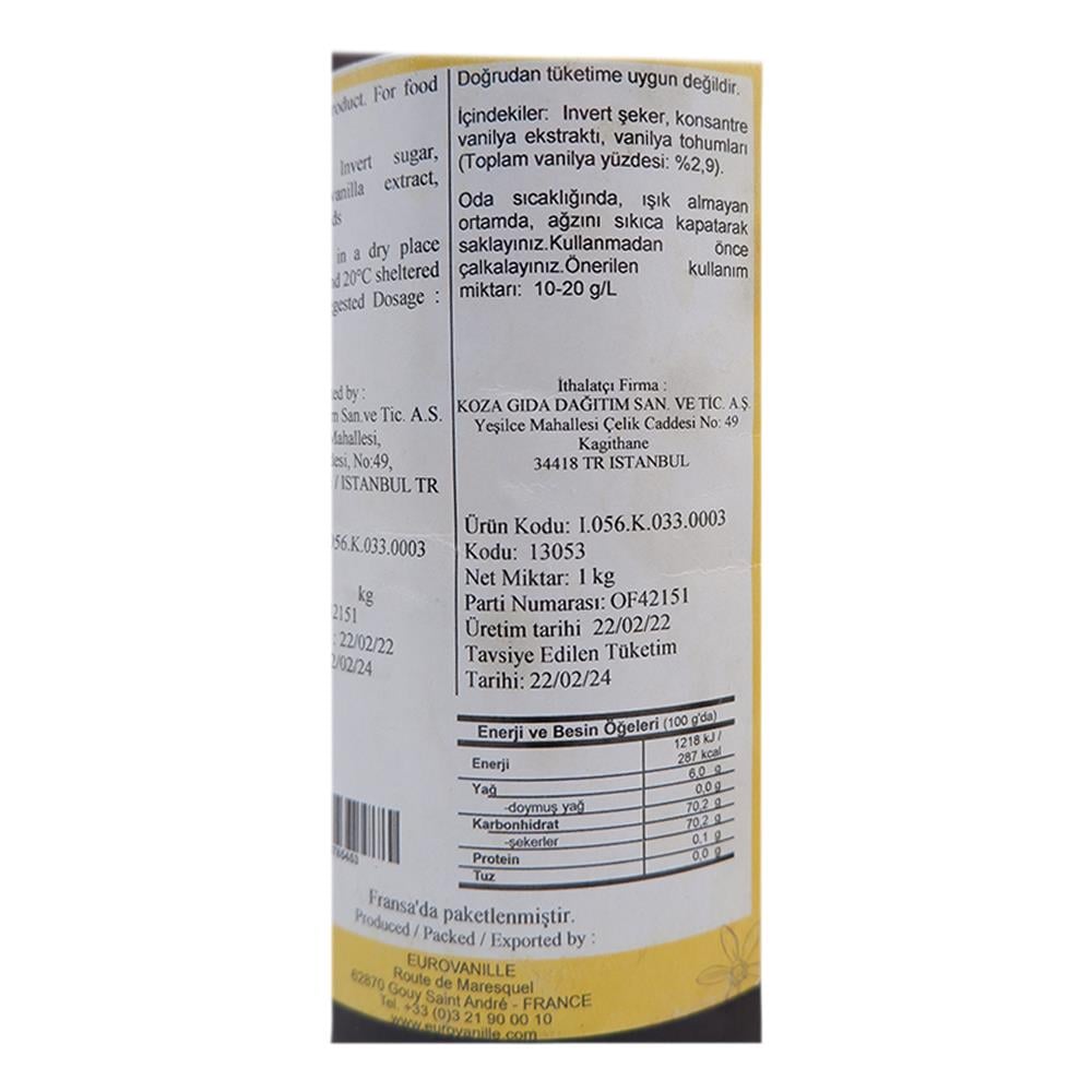Eurovanılle Vanilya Ekstraktı (Tohumlu) 1 kg