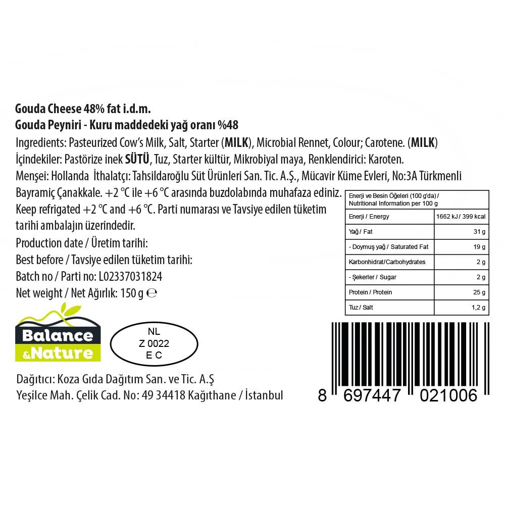 Gouda Grand'or Dilim 150 Gr