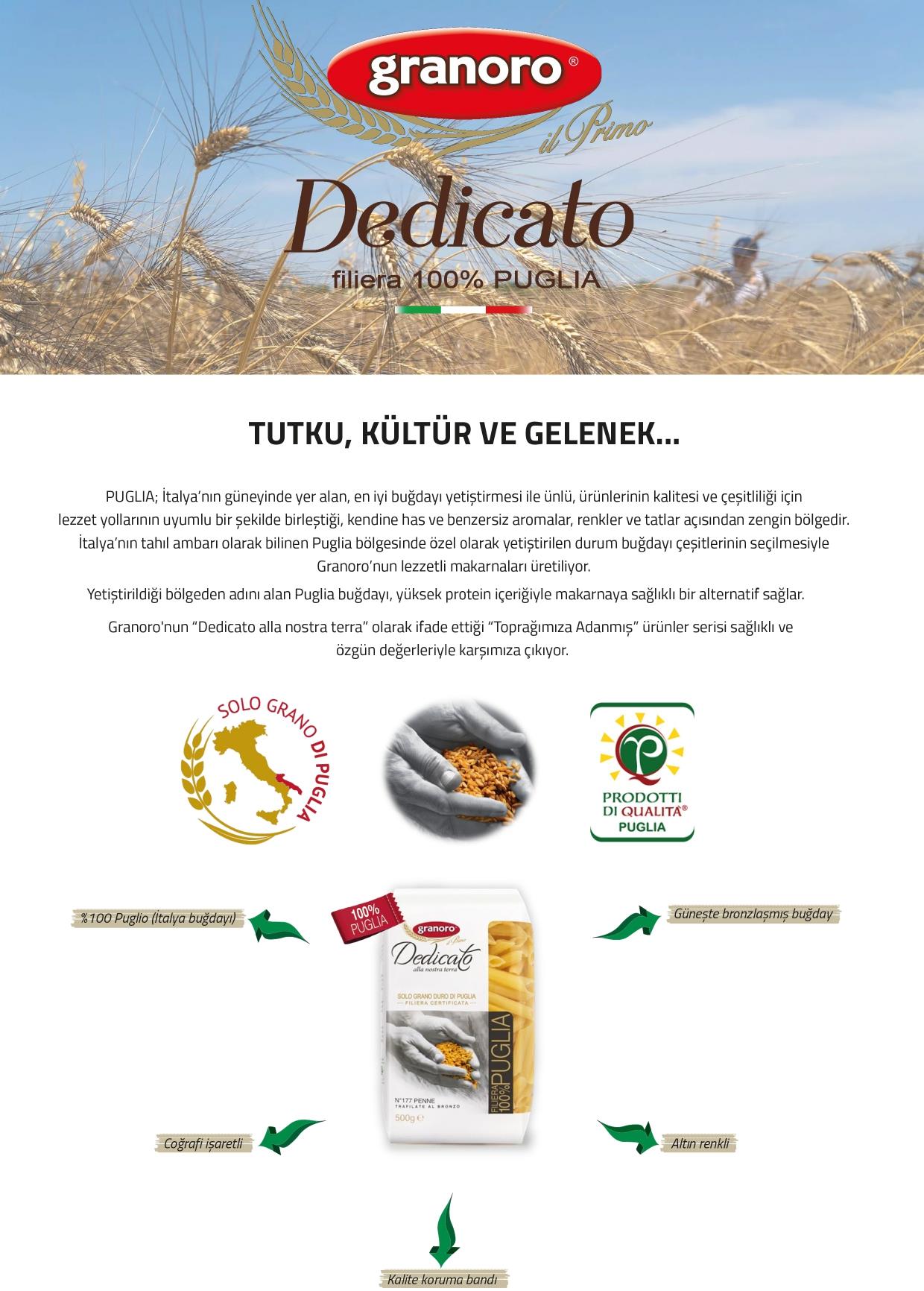 Granoro Dedicato Kepekli Penne Brigate No 259 500 gr