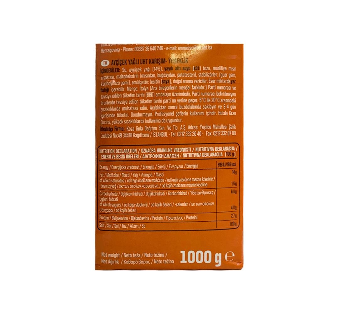 Hulala Bitkisel Krema Gran Cucina 1 lt