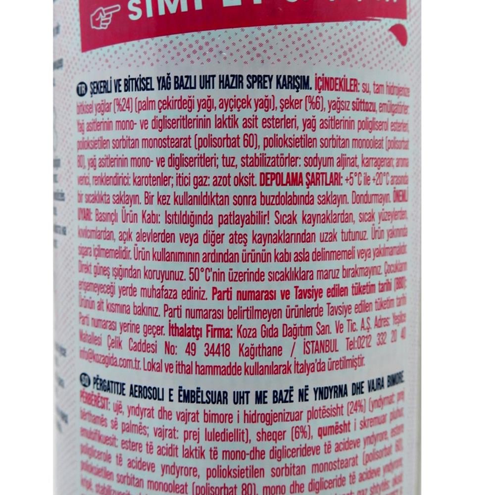 Hulala Sprey Krem Şanti 250 gr