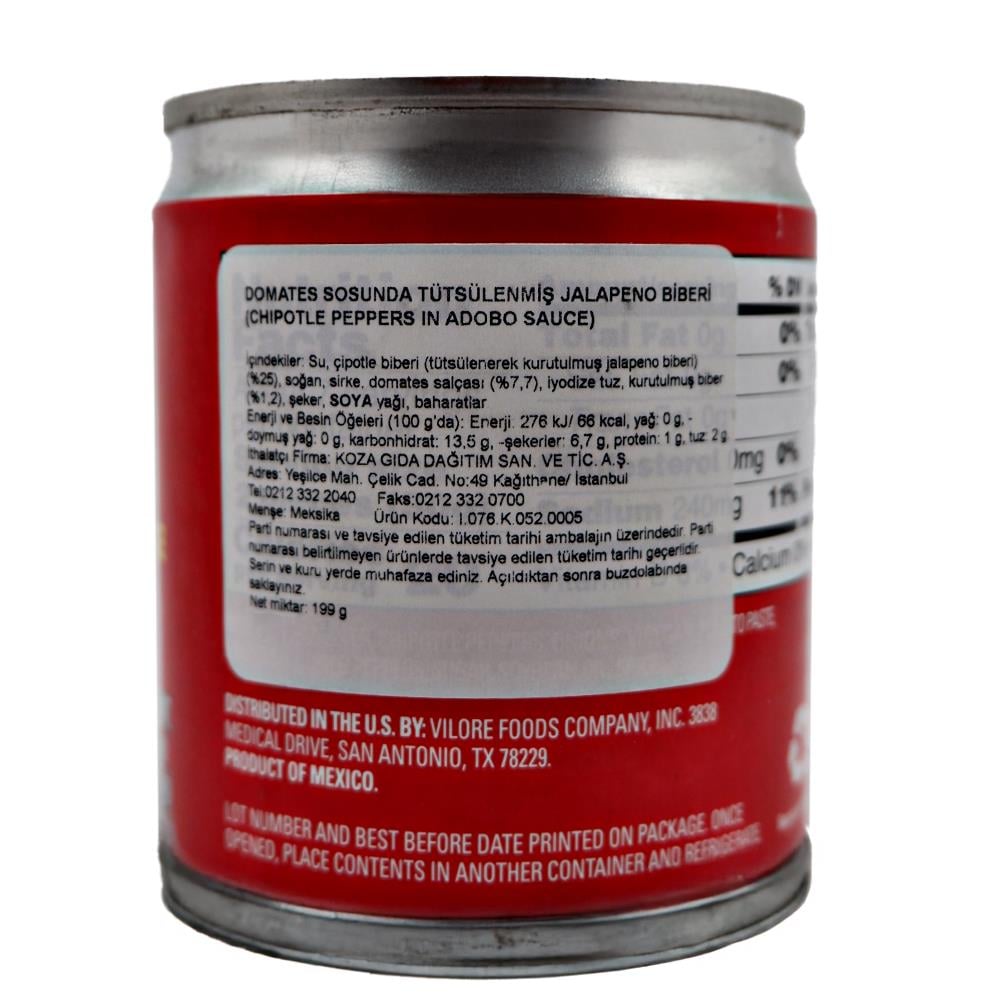 La Costena Chipotle Domates Soslu Tütsülenmiş Jalapeno Biberi 199 gr