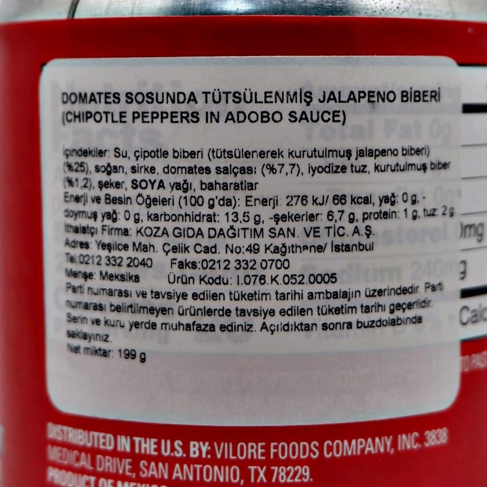 La Costena Chipotle Domates Soslu Tütsülenmiş Jalapeno Biberi 199 gr