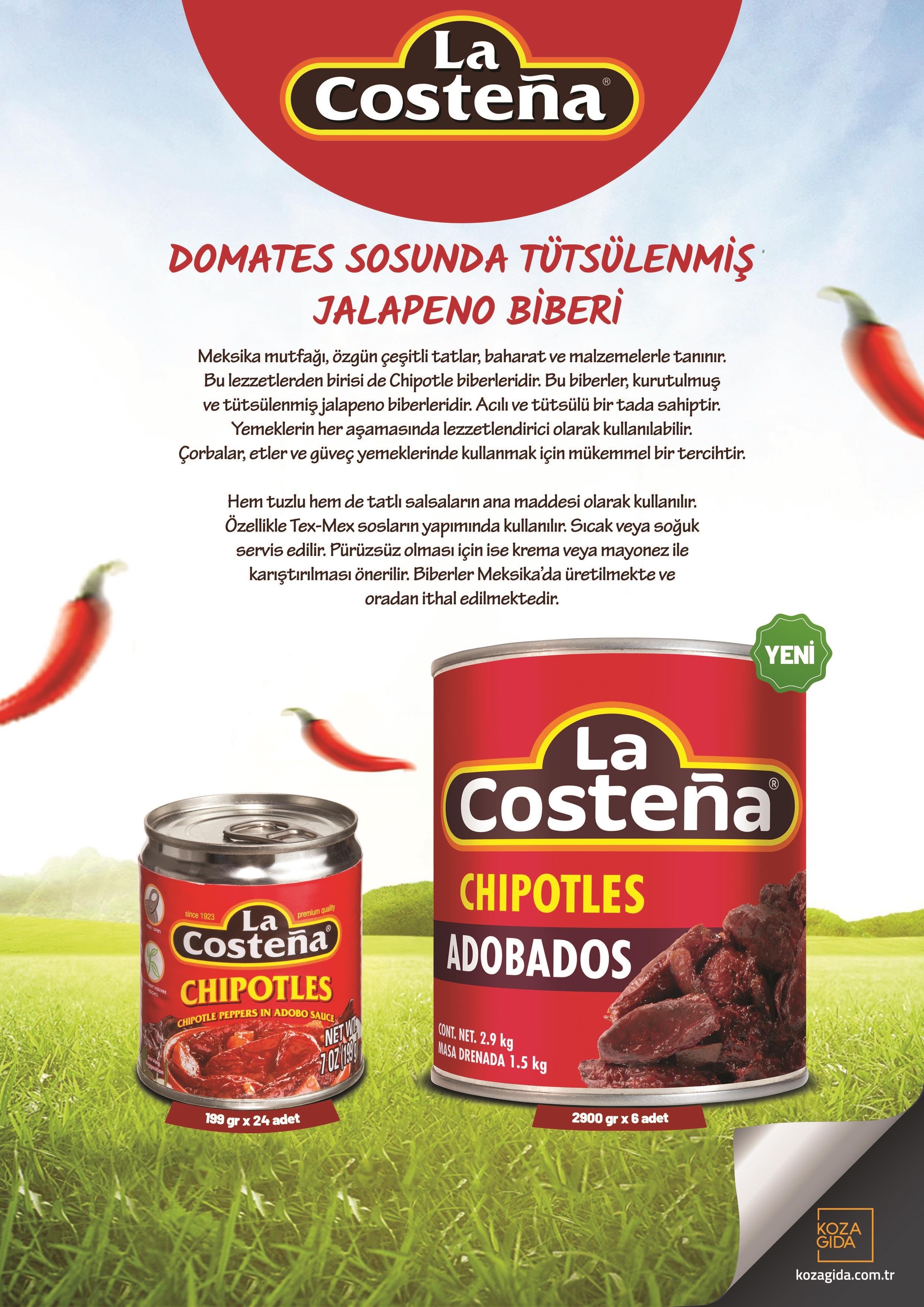 La Costena Chipotle Domates Soslu Tütsülenmiş Jalapeno Biberi 199 gr