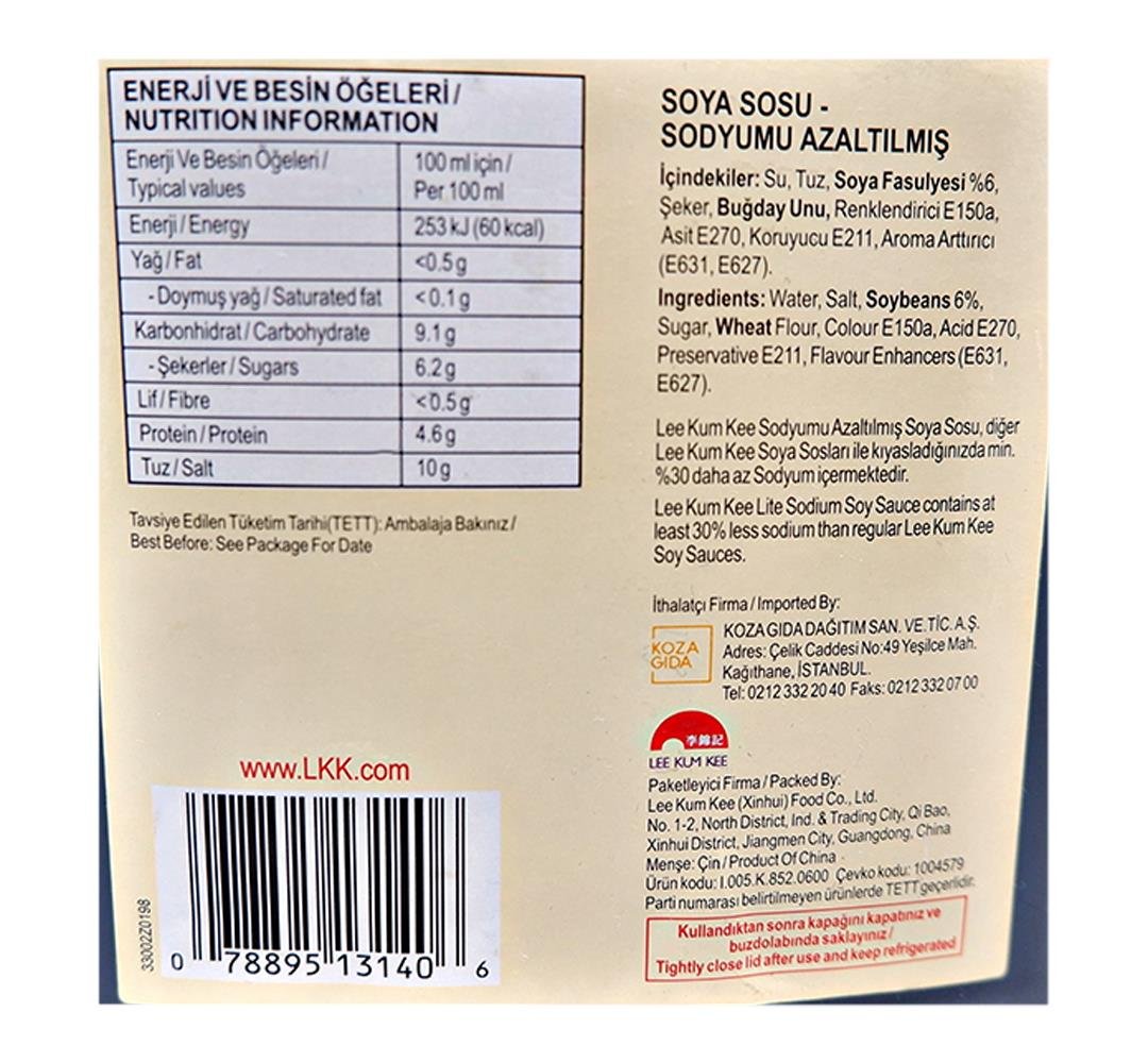 Lee Kum Kee Soya Sosu - Premium - % 50 Az Tuzlu 2110 gr