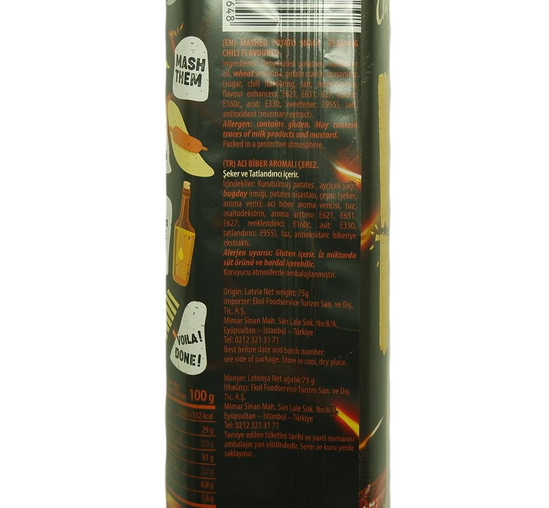 Long Chips Acı Biberli Cips 75 gr