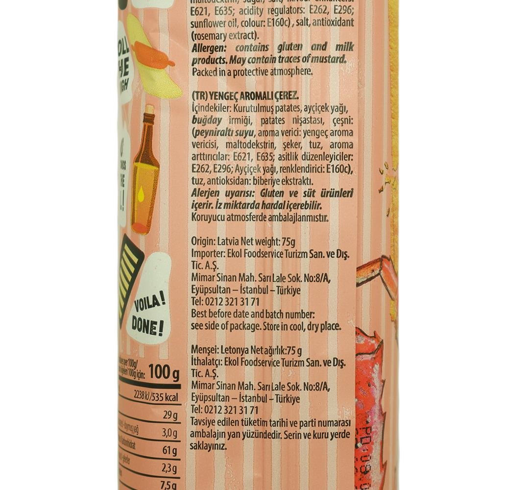 Long Chips Yengeçli Cips 75 gr