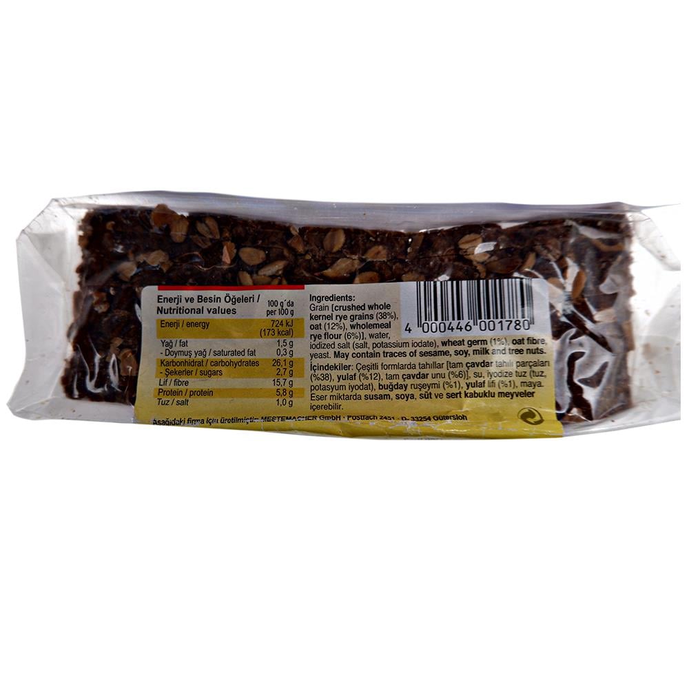 Mestemacher Yulaf-Çavdar & Ruşeymli Tam Tahıl Ekmeği 500 gr