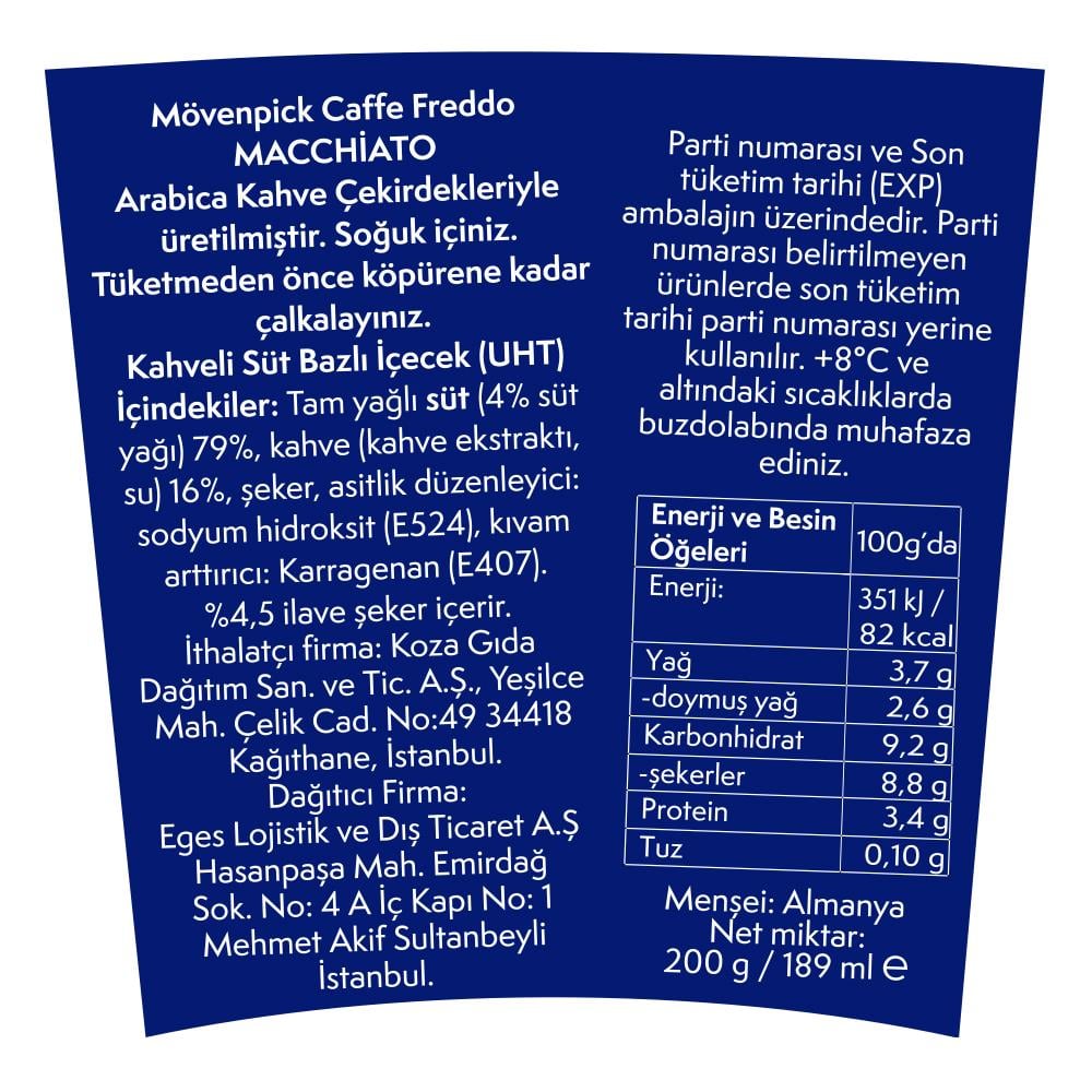 Mövenpick Macchiato Soğuk Kahve 189 ml