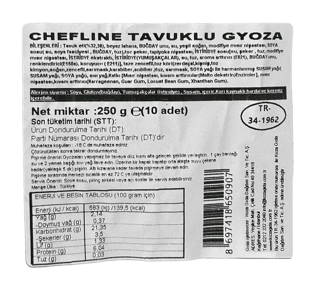 Tavuklu Gyoza (10 Adet) 250 Gr
