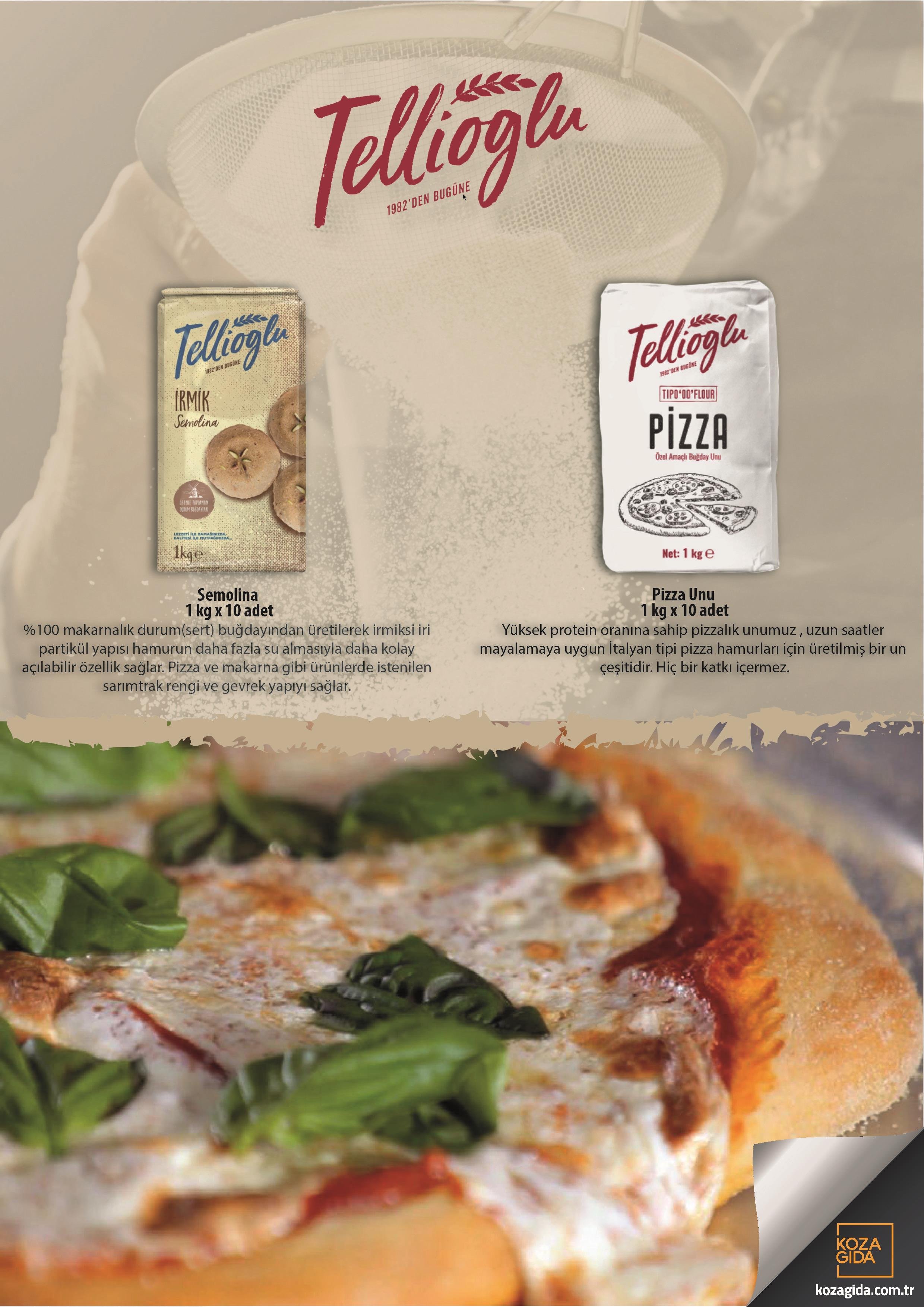 Tellioğlu Pizza Unu 1 kg x 3 Adet