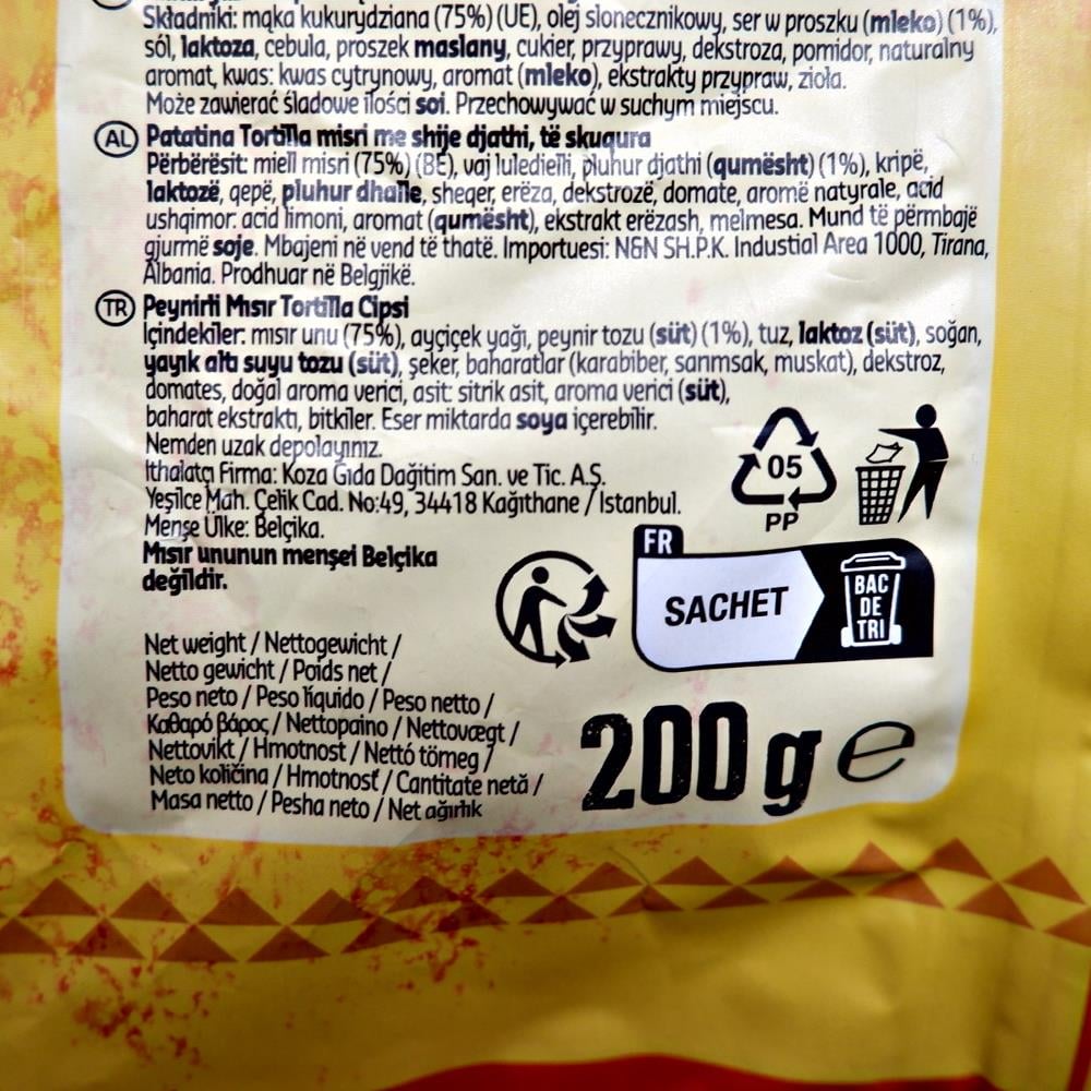 Üçgen Peynirli Tortilla Cips Lf 200 Gr