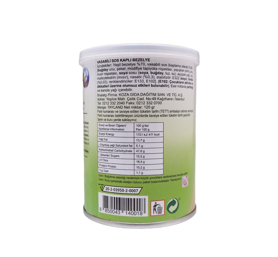 Wasabi Kaplı Bezelye 120 Gr