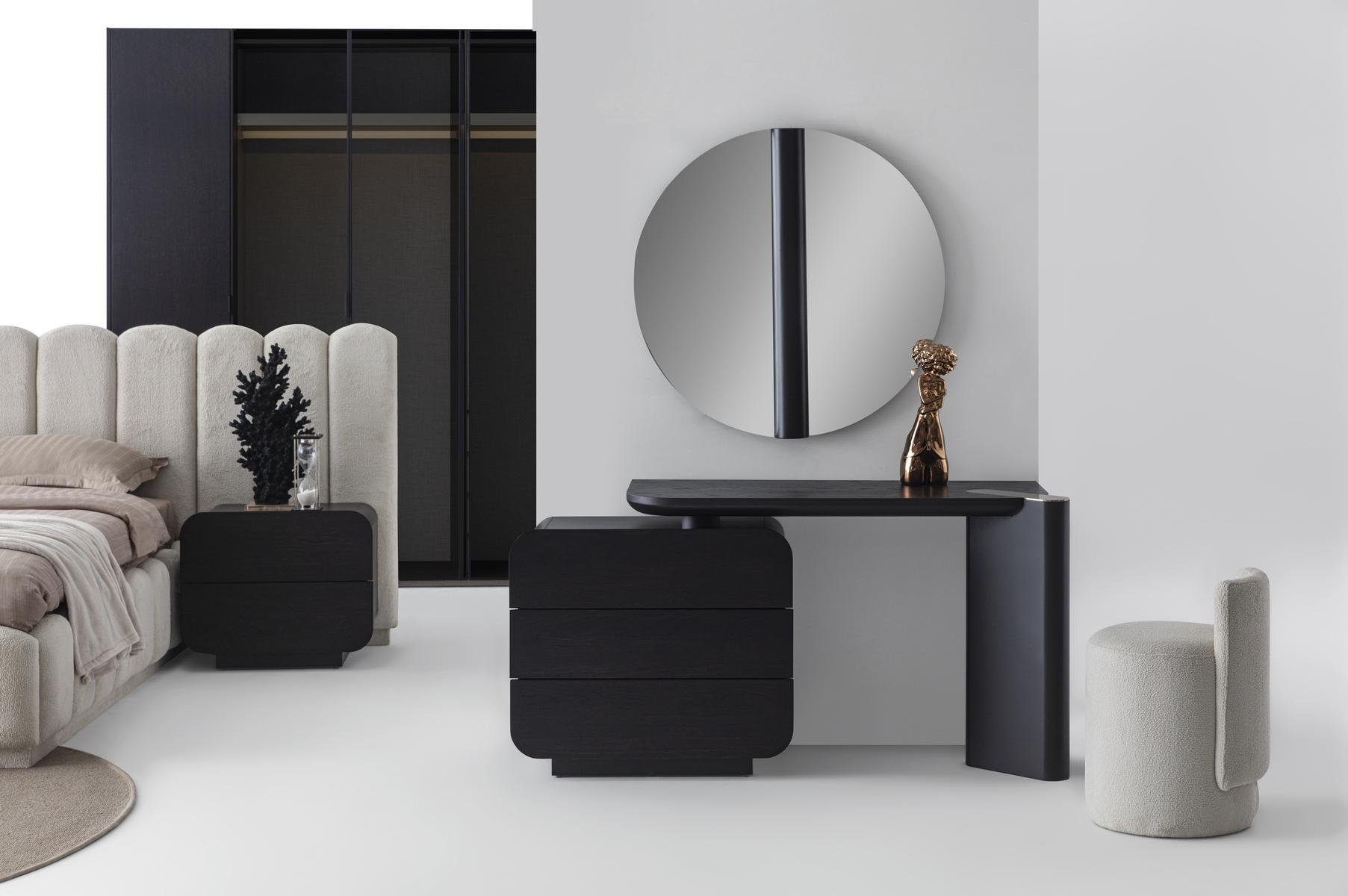 Maybach Siyah Meşe Yatak Odası Takımı - Mazello Mobilya'da