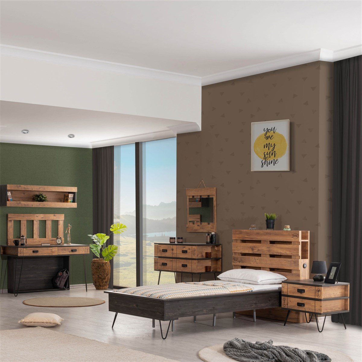 Pallet Genç Odası - Mazello Mobilya'da