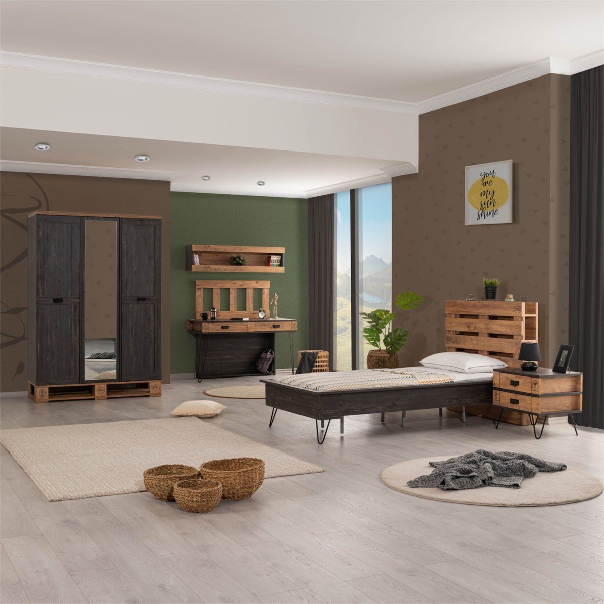 Pallet Genç Odası - Mazello Mobilya'da