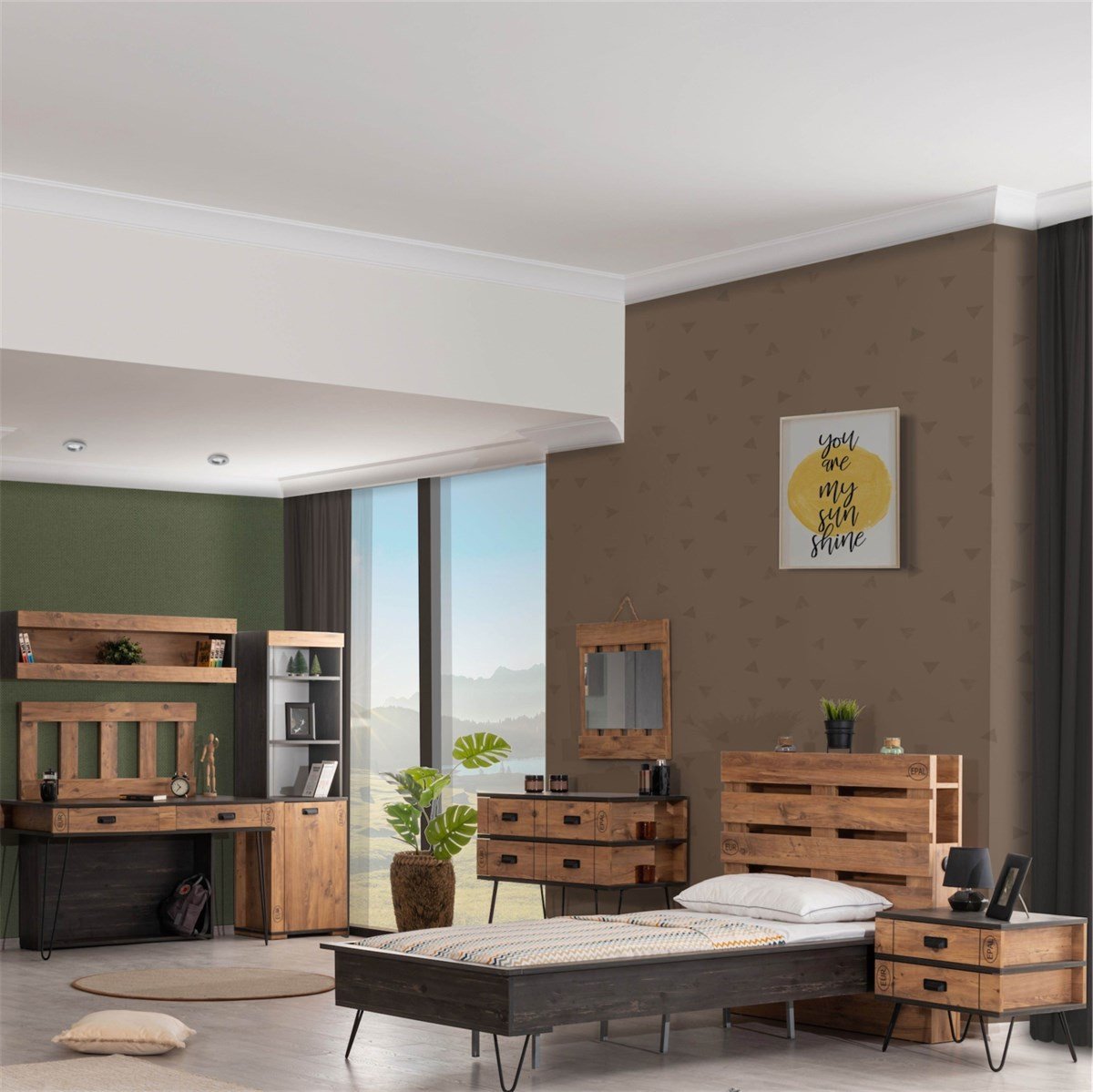 Pallet Genç Odası - Mazello Mobilya'da