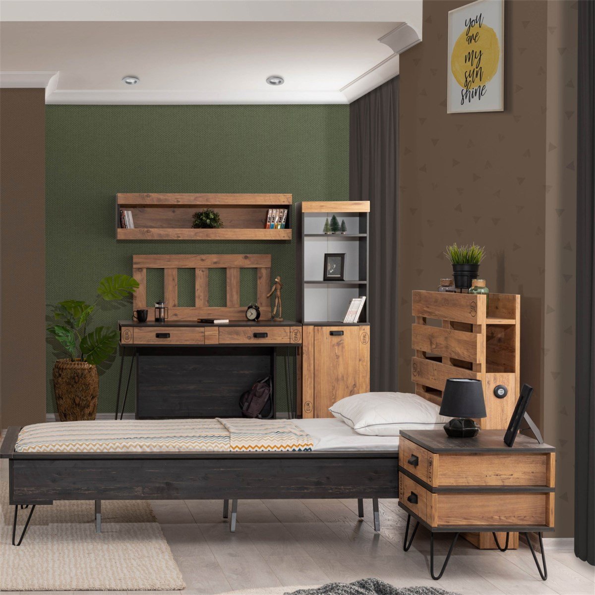 Pallet Genç Odası - Mazello Mobilya'da