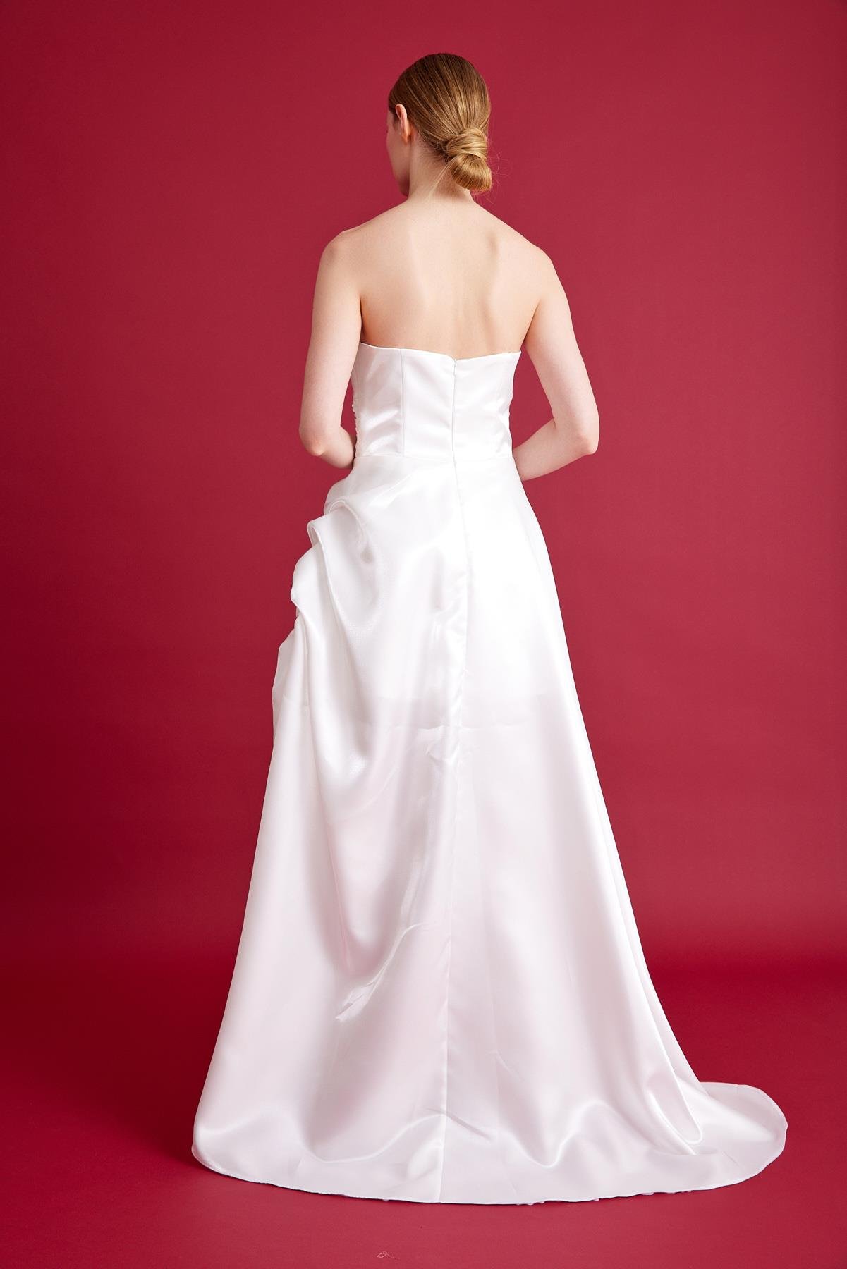 5780SOR SATEN ORGANZE ABİYE ELBİSE